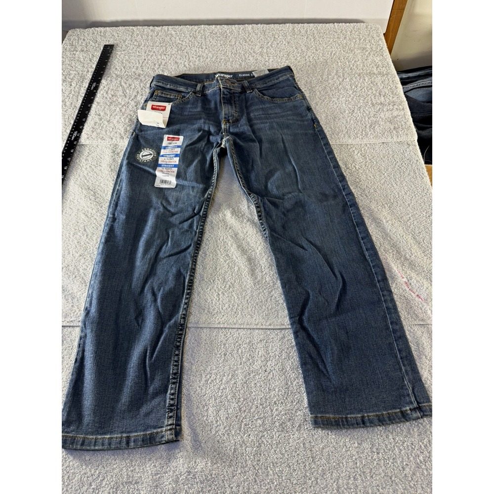 Wrangler Five Star Boys Straight Jeans 10 Husky Blue Medium Wash Stretch